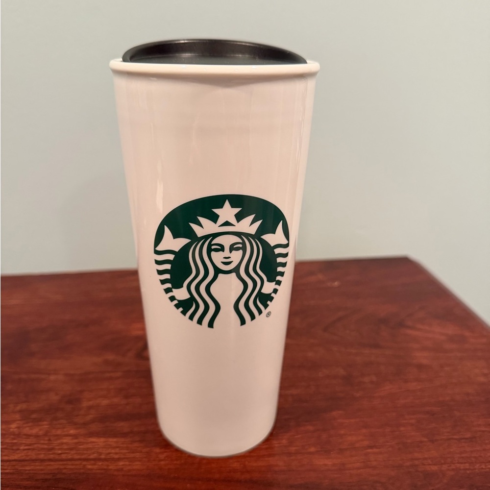 Starbucks Classic White and Green Tumbler 16oz
